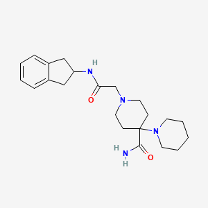 1'-[2-(2,3-dihydro-1H-inden-2-ylamino)-2-oxoethyl]-1,4'-bipiperidine-4'-carboxamide