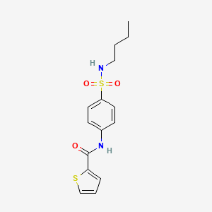 molecular formula C15H18N2O3S2 B4666461 N-{4-[(butylamino)sulfonyl]phenyl}-2-thiophenecarboxamide 