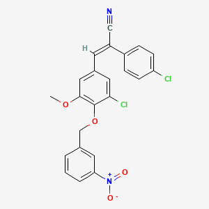 3-{3-chloro-5-methoxy-4-[(3-nitrobenzyl)oxy]phenyl}-2-(4-chlorophenyl)acrylonitrile