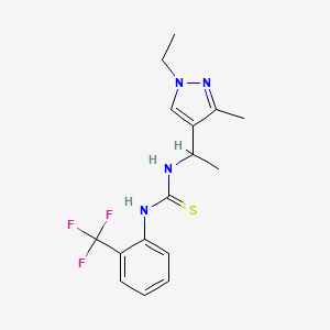 N-[1-(1-ethyl-3-methyl-1H-pyrazol-4-yl)ethyl]-N'-[2-(trifluoromethyl)phenyl]thiourea