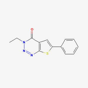 molecular formula C13H11N3OS B4666560 3-ethyl-6-phenylthieno[2,3-d][1,2,3]triazin-4(3H)-one 
