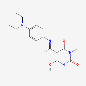 molecular formula C17H22N4O3 B4666578 5-({[4-(diethylamino)phenyl]amino}methylene)-1,3-dimethyl-2,4,6(1H,3H,5H)-pyrimidinetrione 