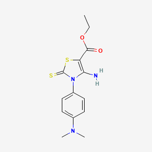 molecular formula C14H17N3O2S2 B4666581 ethyl 4-amino-3-[4-(dimethylamino)phenyl]-2-thioxo-2,3-dihydro-1,3-thiazole-5-carboxylate 