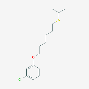 molecular formula C15H23ClOS B4666592 1-chloro-3-{[6-(isopropylthio)hexyl]oxy}benzene 