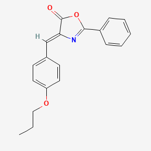 molecular formula C19H17NO3 B4666602 2-phenyl-4-(4-propoxybenzylidene)-1,3-oxazol-5(4H)-one 