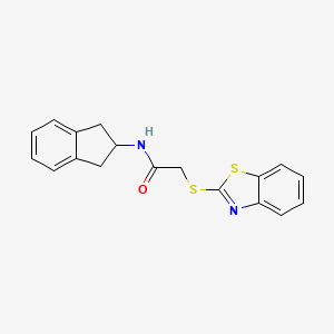 2-(1,3-benzothiazol-2-ylthio)-N-(2,3-dihydro-1H-inden-2-yl)acetamide