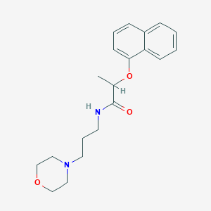 molecular formula C20H26N2O3 B4666692 N-[3-(4-morpholinyl)propyl]-2-(1-naphthyloxy)propanamide 