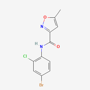 molecular formula C11H8BrClN2O2 B4666699 N-(4-bromo-2-chlorophenyl)-5-methyl-3-isoxazolecarboxamide 