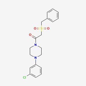 molecular formula C19H21ClN2O3S B4666705 1-[(benzylsulfonyl)acetyl]-4-(3-chlorophenyl)piperazine 