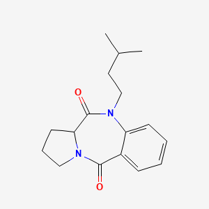 molecular formula C17H22N2O2 B4666709 10-(3-methylbutyl)-2,3-dihydro-1H-pyrrolo[2,1-c][1,4]benzodiazepine-5,11(10H,11aH)-dione 