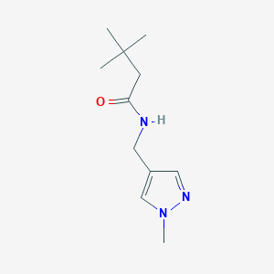 molecular formula C11H19N3O B4666712 3,3-dimethyl-N-[(1-methyl-1H-pyrazol-4-yl)methyl]butanamide 