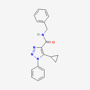 molecular formula C19H18N4O B4666743 N-benzyl-5-cyclopropyl-1-phenyl-1H-1,2,3-triazole-4-carboxamide 