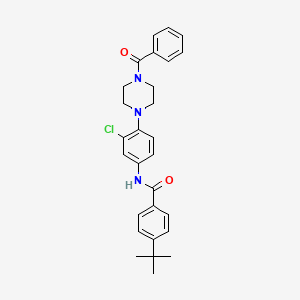 molecular formula C28H30ClN3O2 B4666754 N-[4-(4-benzoyl-1-piperazinyl)-3-chlorophenyl]-4-tert-butylbenzamide 