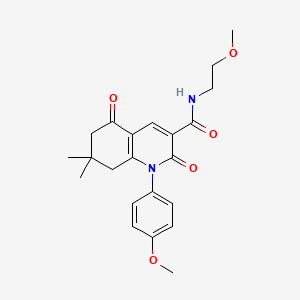 N-(2-methoxyethyl)-1-(4-methoxyphenyl)-7,7-dimethyl-2,5-dioxo-1,2,5,6,7,8-hexahydro-3-quinolinecarboxamide