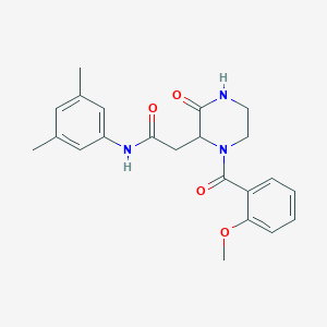 N-(3,5-dimethylphenyl)-2-[1-(2-methoxybenzoyl)-3-oxo-2-piperazinyl]acetamide