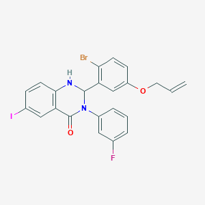 2-[5-(allyloxy)-2-bromophenyl]-3-(3-fluorophenyl)-6-iodo-2,3-dihydro-4(1H)-quinazolinone