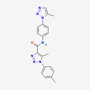 5-methyl-1-(4-methylphenyl)-N-[4-(5-methyl-1H-1,2,3-triazol-1-yl)phenyl]-1H-1,2,3-triazole-4-carboxamide