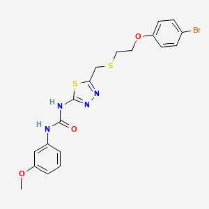 molecular formula C19H19BrN4O3S2 B4666801 N-[5-({[2-(4-bromophenoxy)ethyl]thio}methyl)-1,3,4-thiadiazol-2-yl]-N'-(3-methoxyphenyl)urea 