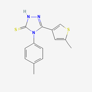 molecular formula C14H13N3S2 B4666820 4-(4-methylphenyl)-5-(5-methyl-3-thienyl)-4H-1,2,4-triazole-3-thiol 