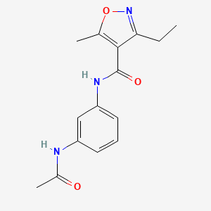 N-[3-(acetylamino)phenyl]-3-ethyl-5-methyl-4-isoxazolecarboxamide