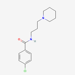 molecular formula C15H21ClN2O B4666827 4-chloro-N-[3-(1-piperidinyl)propyl]benzamide 