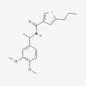 N-[1-(3,4-dimethoxyphenyl)ethyl]-5-propyl-3-thiophenecarboxamide