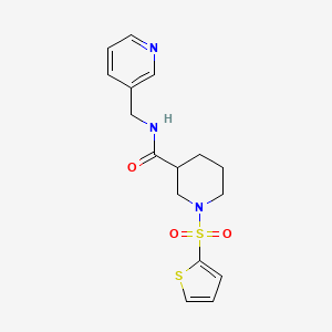 molecular formula C16H19N3O3S2 B4666841 N-(3-pyridinylmethyl)-1-(2-thienylsulfonyl)-3-piperidinecarboxamide 