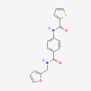 molecular formula C17H14N2O3S B4666844 N-(4-{[(2-furylmethyl)amino]carbonyl}phenyl)-2-thiophenecarboxamide 