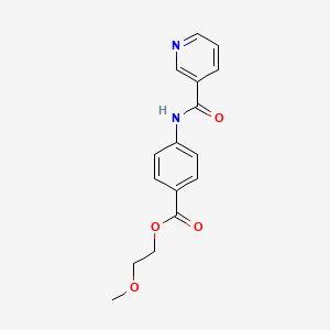molecular formula C16H16N2O4 B4666862 2-methoxyethyl 4-[(3-pyridinylcarbonyl)amino]benzoate 