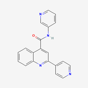 molecular formula C20H14N4O B4666892 N-3-pyridinyl-2-(4-pyridinyl)-4-quinolinecarboxamide 