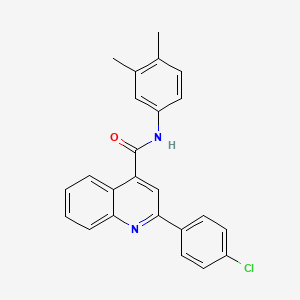 2-(4-chlorophenyl)-N-(3,4-dimethylphenyl)-4-quinolinecarboxamide
