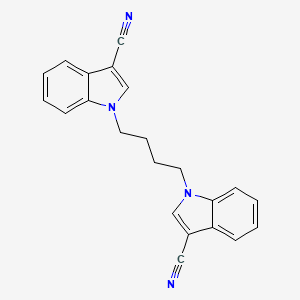 molecular formula C22H18N4 B4666952 1,1'-(1,4-butanediyl)bis(1H-indole-3-carbonitrile) 