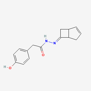 molecular formula C15H16N2O2 B4666959 N'-bicyclo[3.2.0]hept-2-en-6-ylidene-2-(4-hydroxyphenyl)acetohydrazide 