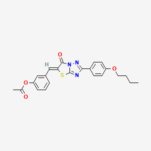 3-{[2-(4-butoxyphenyl)-6-oxo[1,3]thiazolo[3,2-b][1,2,4]triazol-5(6H)-ylidene]methyl}phenyl acetate