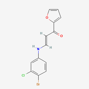 molecular formula C13H9BrClNO2 B4666991 3-[(4-bromo-3-chlorophenyl)amino]-1-(2-furyl)-2-propen-1-one 