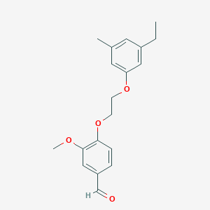 molecular formula C19H22O4 B4667004 4-[2-(3-ethyl-5-methylphenoxy)ethoxy]-3-methoxybenzaldehyde 