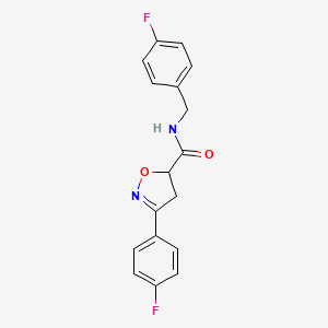 N-(4-fluorobenzyl)-3-(4-fluorophenyl)-4,5-dihydro-5-isoxazolecarboxamide