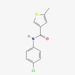 molecular formula C12H10ClNOS B4667035 N-(4-chlorophenyl)-5-methyl-3-thiophenecarboxamide 