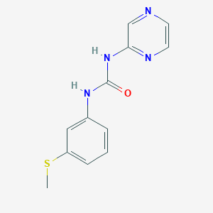 molecular formula C12H12N4OS B4667054 N-[3-(methylthio)phenyl]-N'-2-pyrazinylurea 