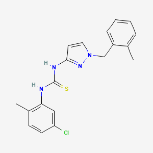 molecular formula C19H19ClN4S B4667055 N-(5-chloro-2-methylphenyl)-N'-[1-(2-methylbenzyl)-1H-pyrazol-3-yl]thiourea 