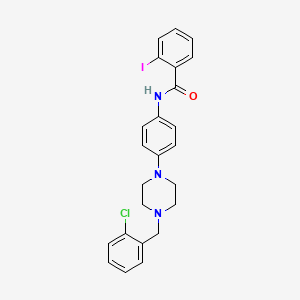 N-{4-[4-(2-chlorobenzyl)-1-piperazinyl]phenyl}-2-iodobenzamide