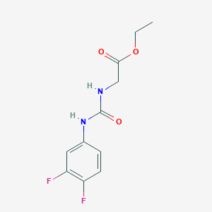 molecular formula C11H12F2N2O3 B4667083 ethyl N-{[(3,4-difluorophenyl)amino]carbonyl}glycinate 