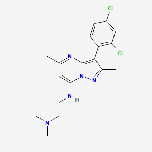 N'-[3-(2,4-dichlorophenyl)-2,5-dimethylpyrazolo[1,5-a]pyrimidin-7-yl]-N,N-dimethyl-1,2-ethanediamine