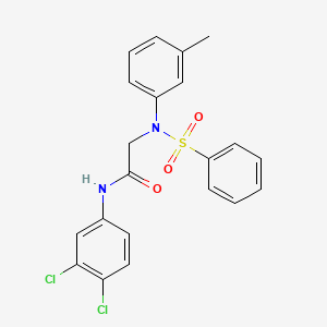 N~1~-(3,4-dichlorophenyl)-N~2~-(3-methylphenyl)-N~2~-(phenylsulfonyl)glycinamide