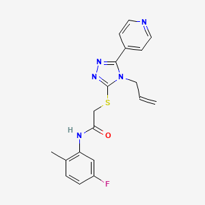 molecular formula C19H18FN5OS B4667106 2-{[4-allyl-5-(4-pyridinyl)-4H-1,2,4-triazol-3-yl]thio}-N-(5-fluoro-2-methylphenyl)acetamide 