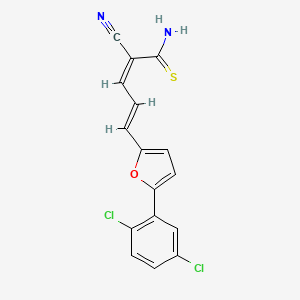 2-cyano-5-[5-(2,5-dichlorophenyl)-2-furyl]-2,4-pentadienethioamide