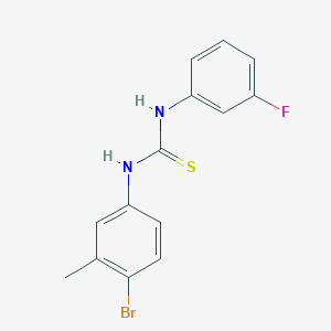 molecular formula C14H12BrFN2S B4667133 N-(4-bromo-3-methylphenyl)-N'-(3-fluorophenyl)thiourea 