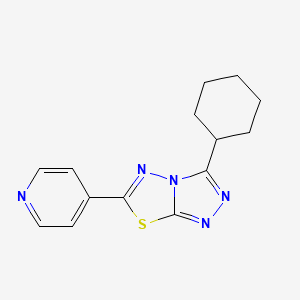molecular formula C14H15N5S B4667150 3-cyclohexyl-6-(4-pyridinyl)[1,2,4]triazolo[3,4-b][1,3,4]thiadiazole 