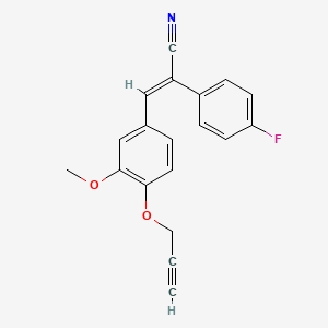 molecular formula C19H14FNO2 B4667160 2-(4-fluorophenyl)-3-[3-methoxy-4-(2-propyn-1-yloxy)phenyl]acrylonitrile 
