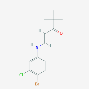 1-[(4-bromo-3-chlorophenyl)amino]-4,4-dimethyl-1-penten-3-one